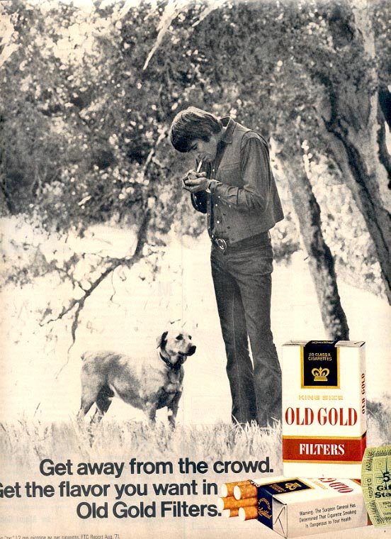 1971 OLD GOLD FILTERS CIGARETTES MAGAZINE AD (104)