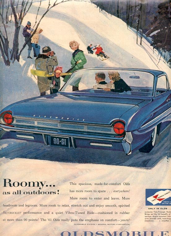 1961 OLDSMOBILE SKYROCKET MAGAZINE AD (114)