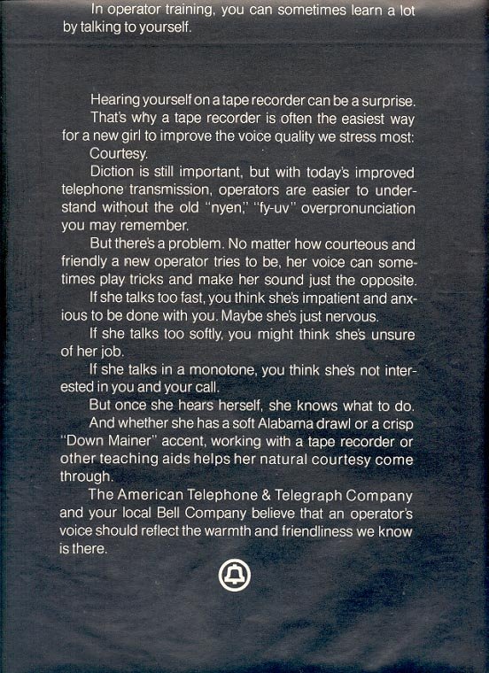 1972 OPERATOR TRAINING FOR (AT&T) AMERICAN TELEPHONE & TELEGRAPH COMPANY DOUBLE MAGAZINE AD (116)