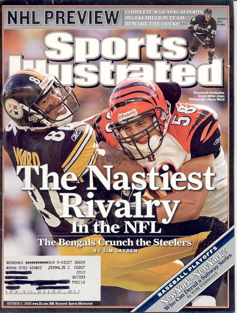 SPORTS ILLUSTRATED MAGAZINE OCTOBER 2 2006 BENGALS & STEELERS NASTY RIVALRY BACK ISSUE MAGAZINE MINT