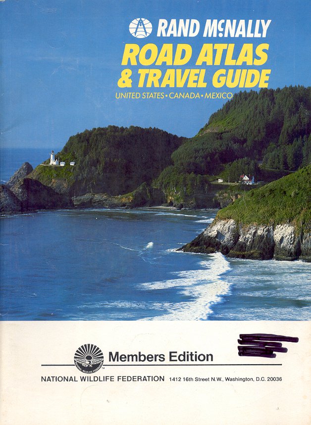 RAND McNALLY ROAD ATLAS AND TRAVEL GUIDE - UNITED STATES - CANADA - MEXICO 1986 BOOKLET NEAR MINT