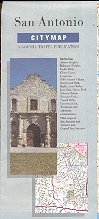 SAN ANTONIO TEXAS CITY MAP BY GOUSHA TRAVEL 1987 NEAR MINT