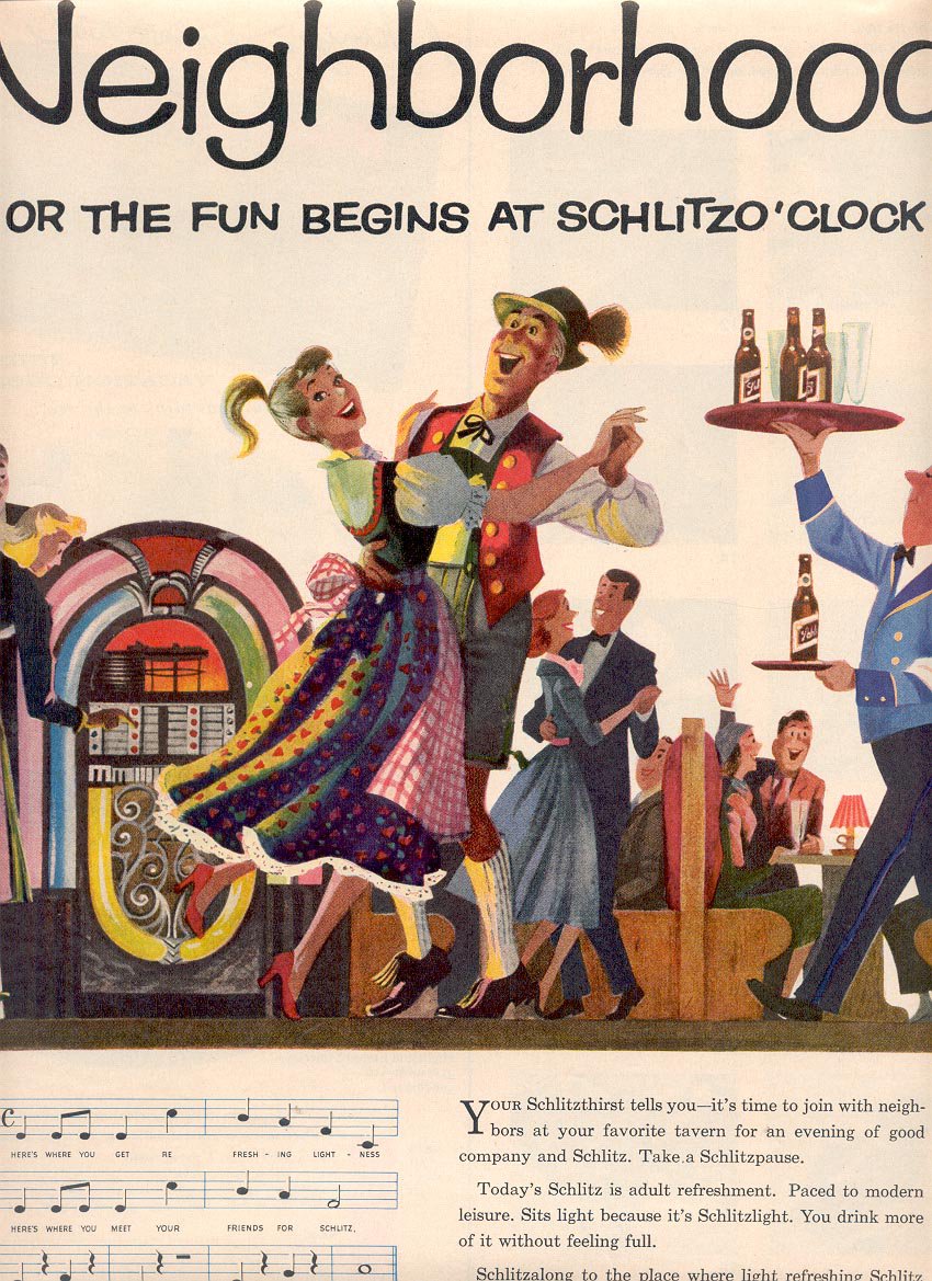 1957 SCHLITZ BEER MAGAZINE AD (209)