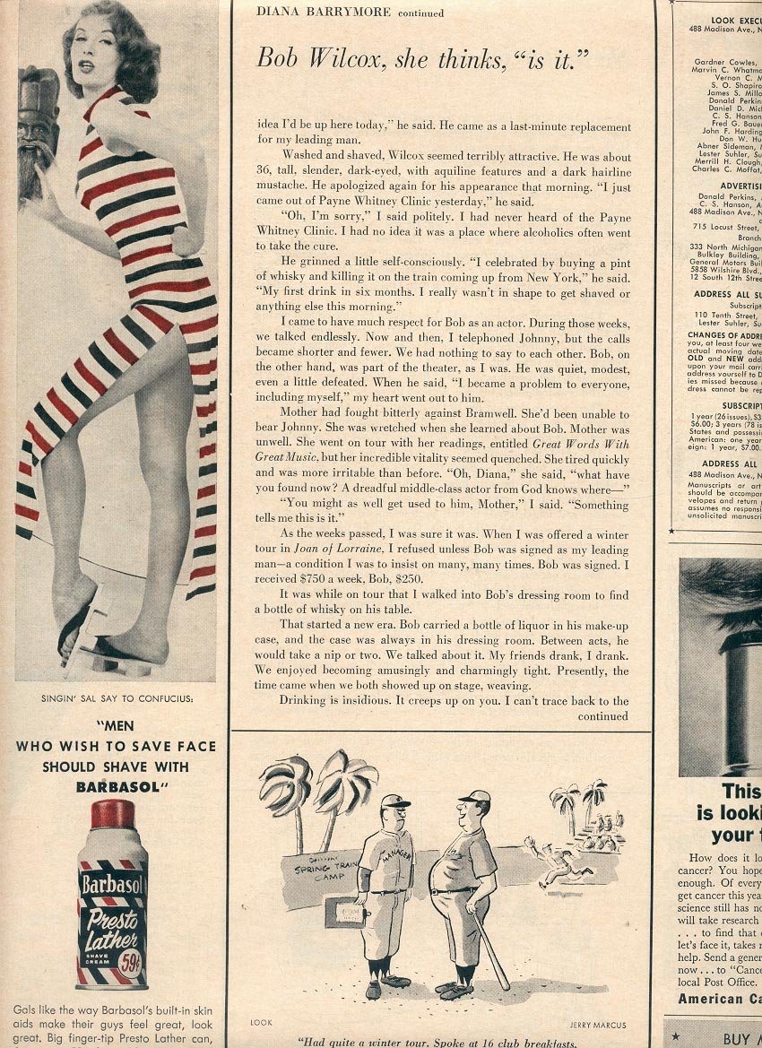 1957 BARBASOL SHAVE CREAM MAGAZINE AD (250)