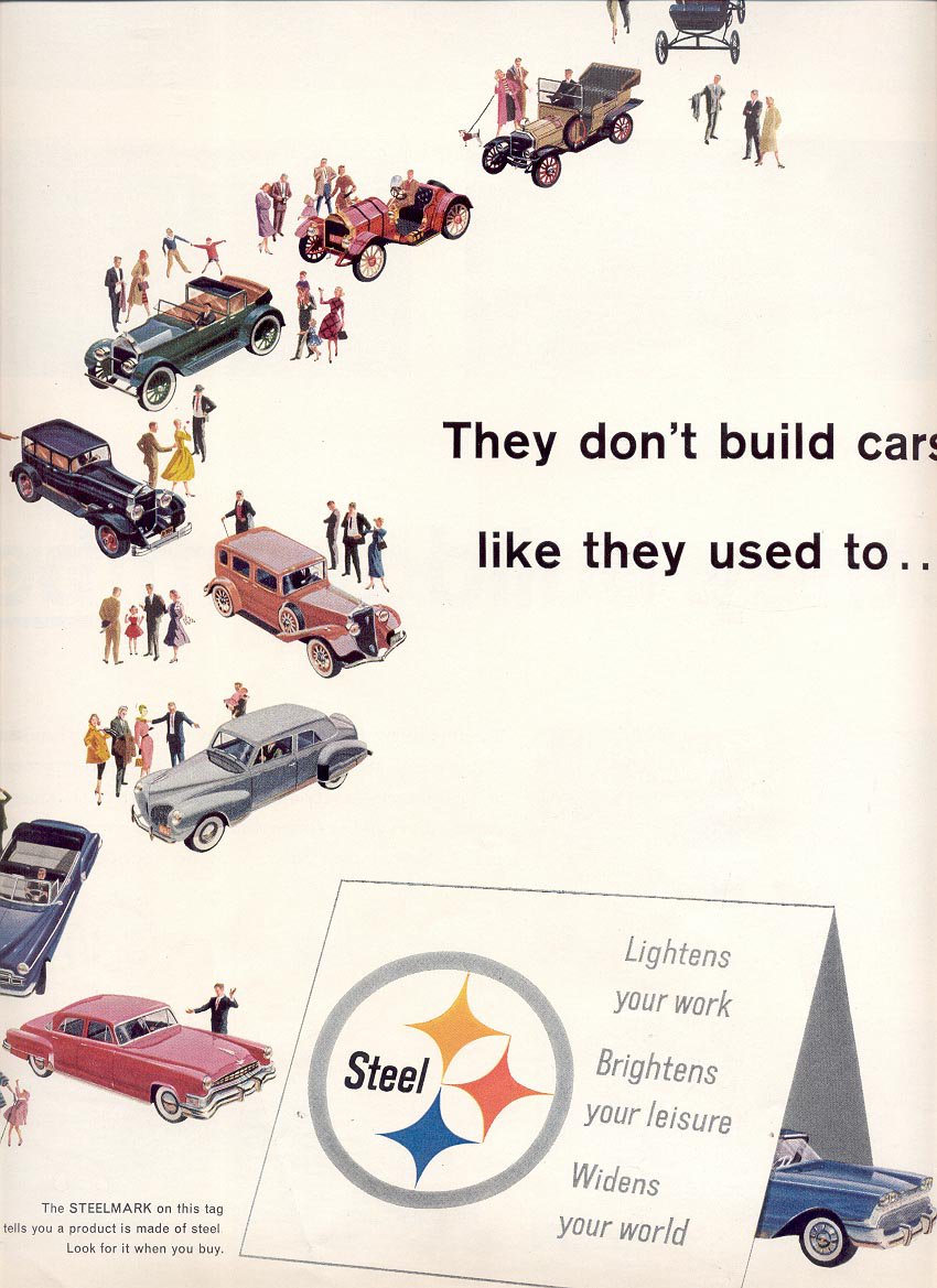 1959 UNITED STATES STEEL - (USS) 3 PAGE MAGAZINE AD (278)