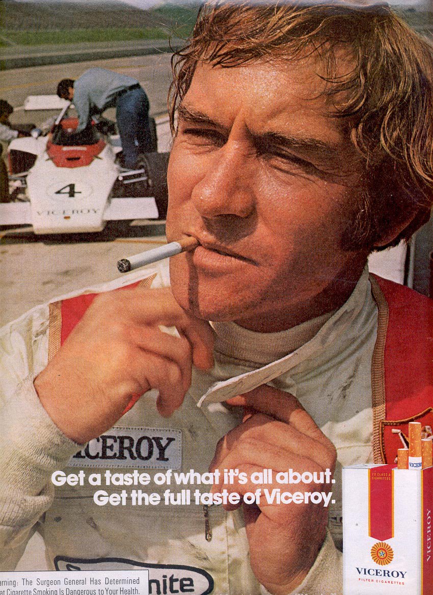1972 VICEROY CIGARETTES AND INDY RACING MAGAZINE AD (343)