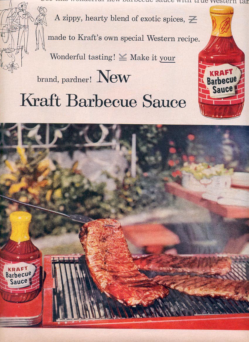 1959 KRAFT BBQ BARBECUE SAUCE MAGAZINE AD (345)
