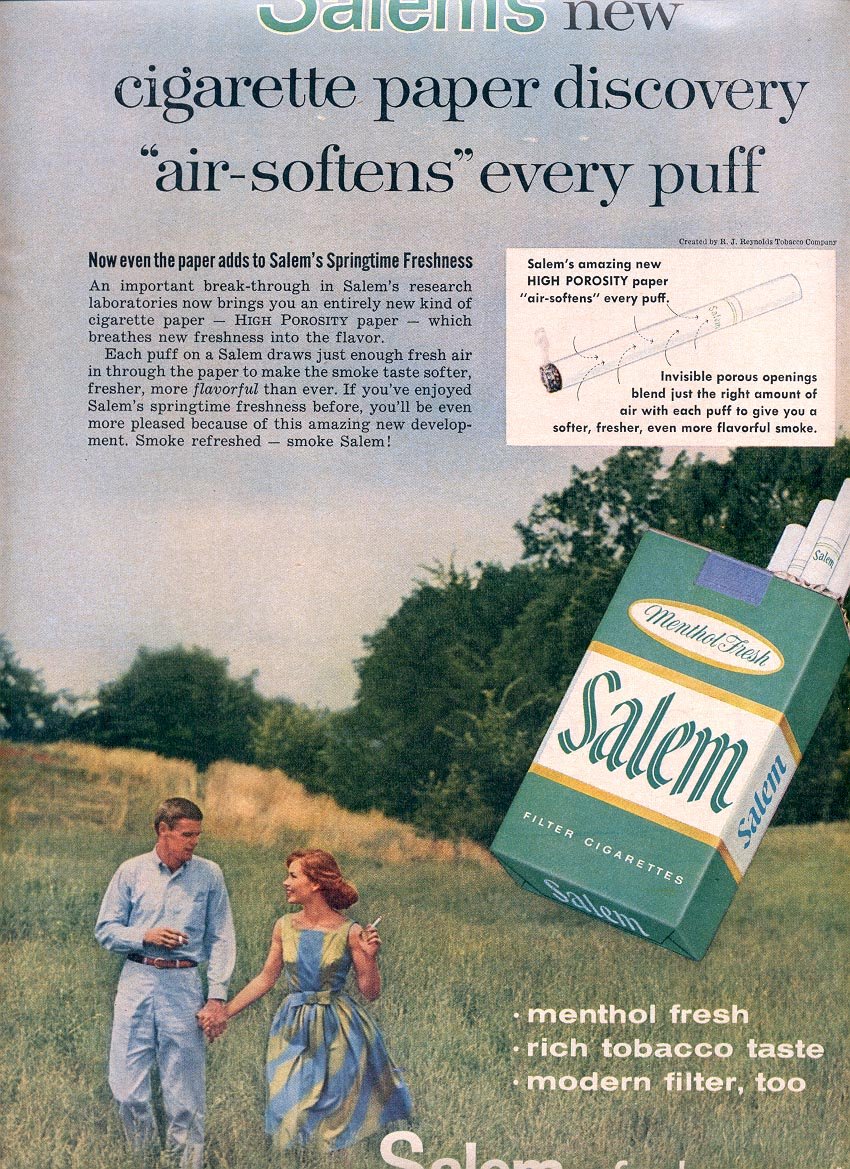 1959 SALEM CIGARETTES MAGAZINE AD (352)