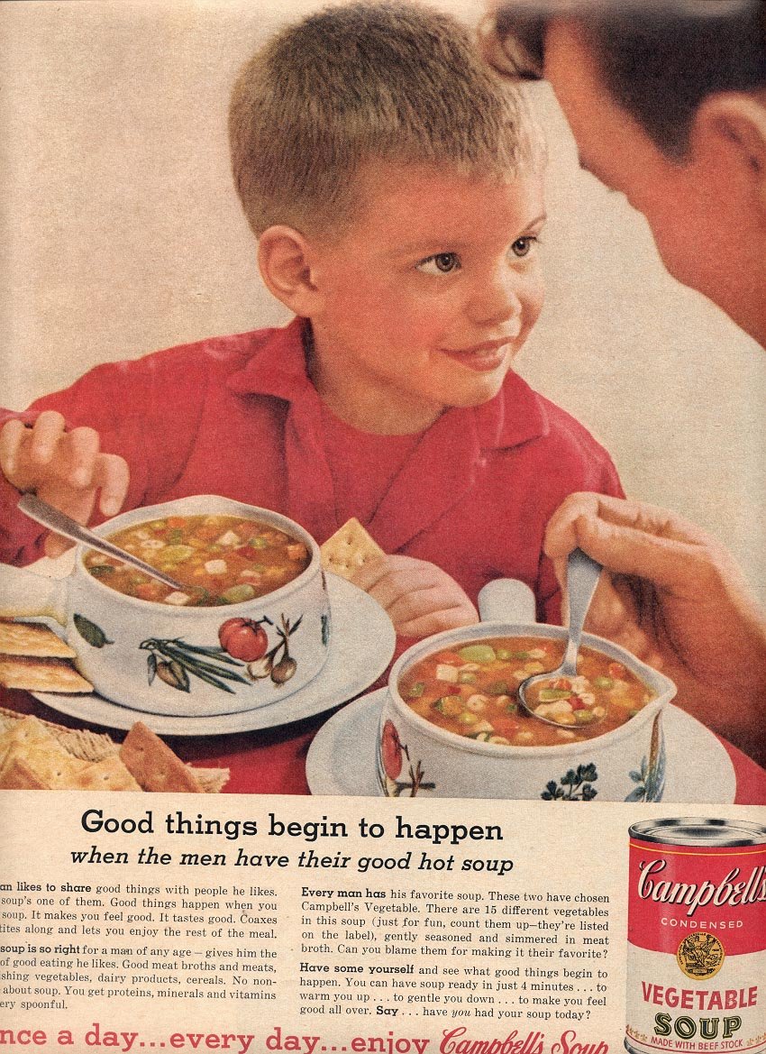 1959 CAMPBELL'S VEGETABLE SOUP MAGAZINE AD (364)