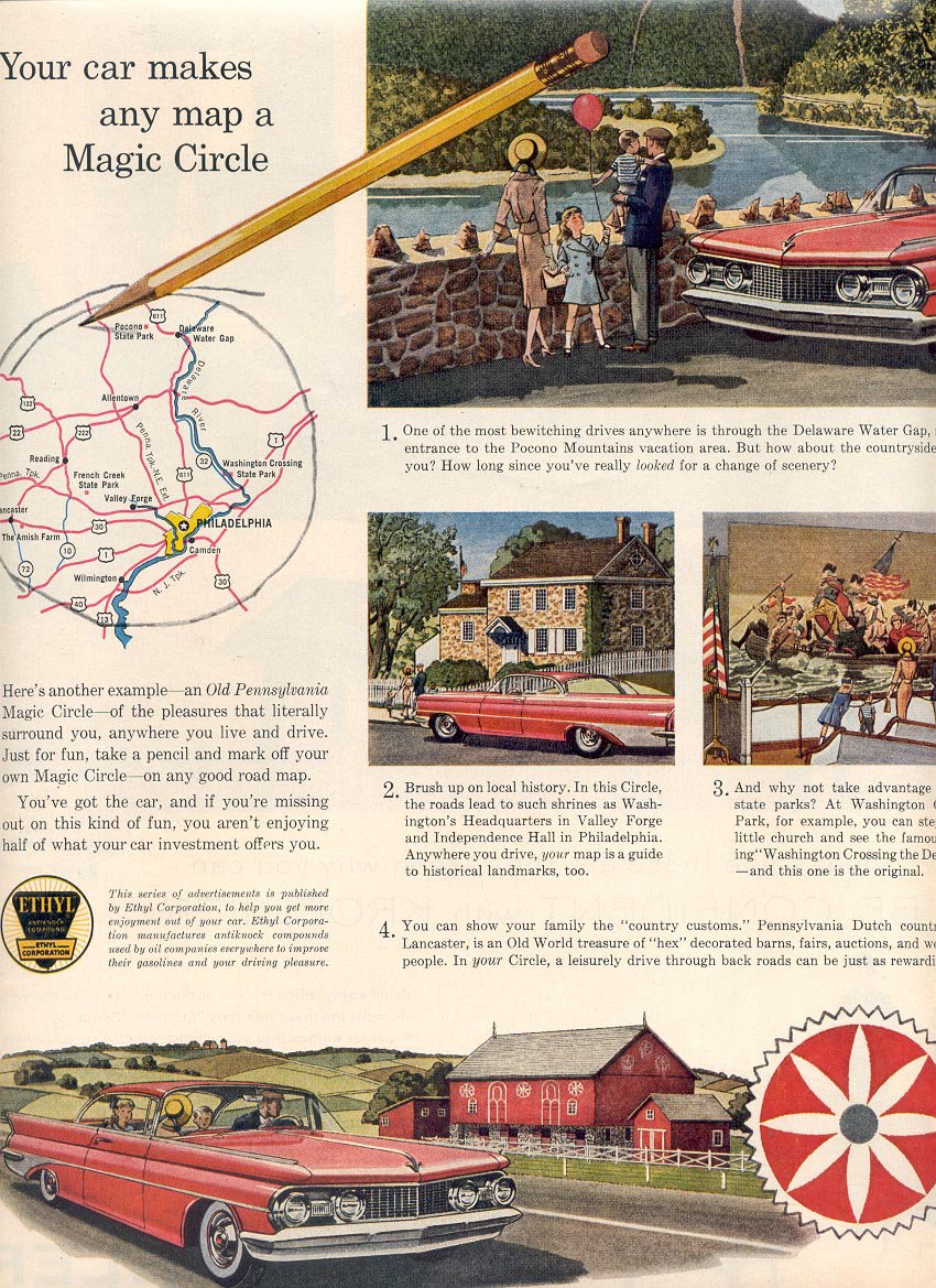1959 ETHYL CORPORATION - OLD PENNSYLVANIA MAGIC CIRCLE MAGAZINE AD (371)