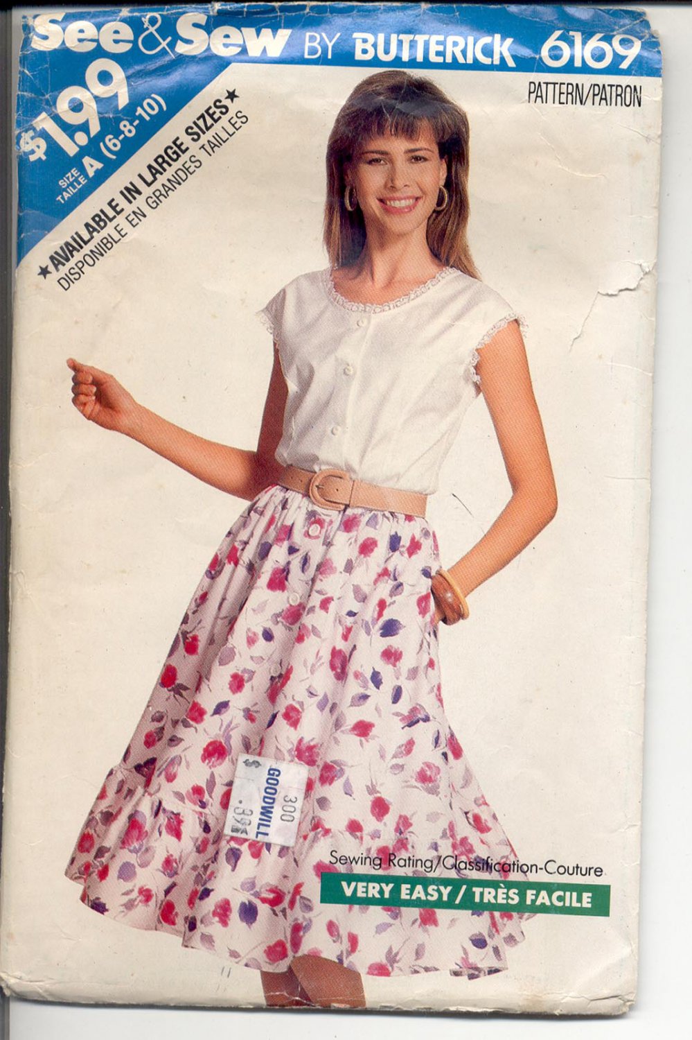 Butterick See Sew Pattern Women S Top Skirt Size A