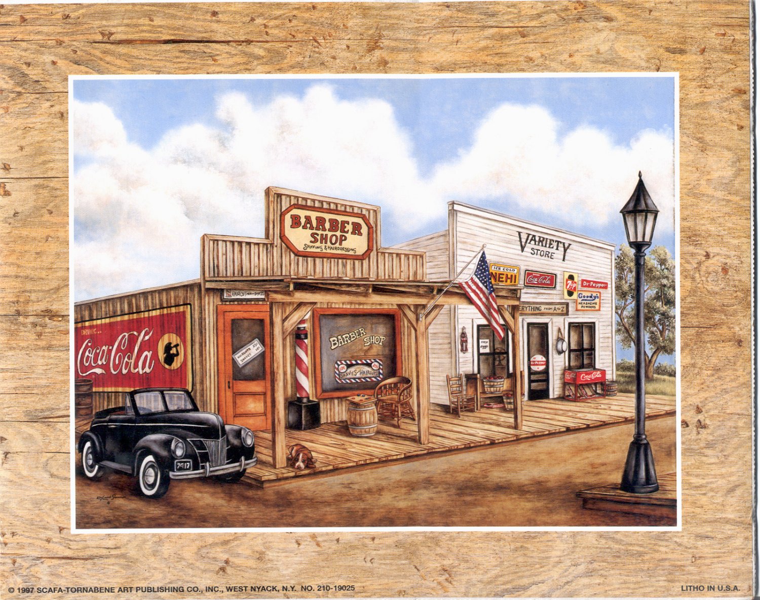 1997 PRINT #08: COCA COLA COKE BARBER SHOP AND VARIETY STORE 8 X 10 MINT