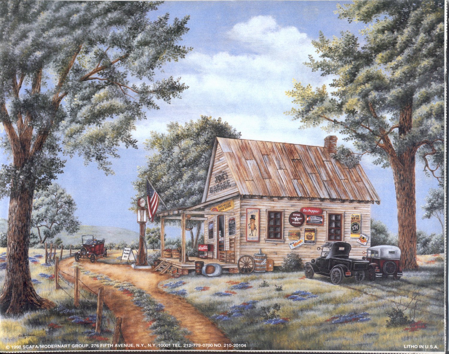 1998 PRINT #05: COCA COLA COKE JOE'S GARAGE 8 X 10 MINT