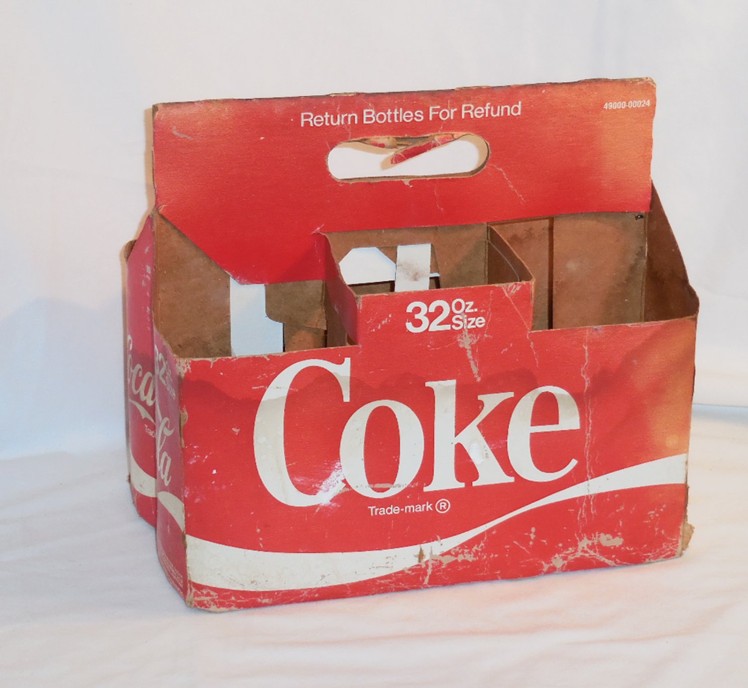 Vintage Coca Cola Coke Oz Glass Bottle Cardboard Pack Carrier Htf D