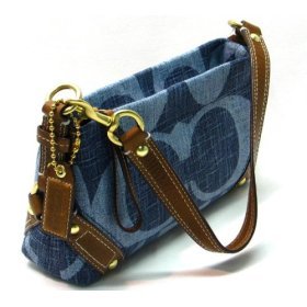 AUTHENTIC Coach Demin Signature Small CARLY Handbag #10793