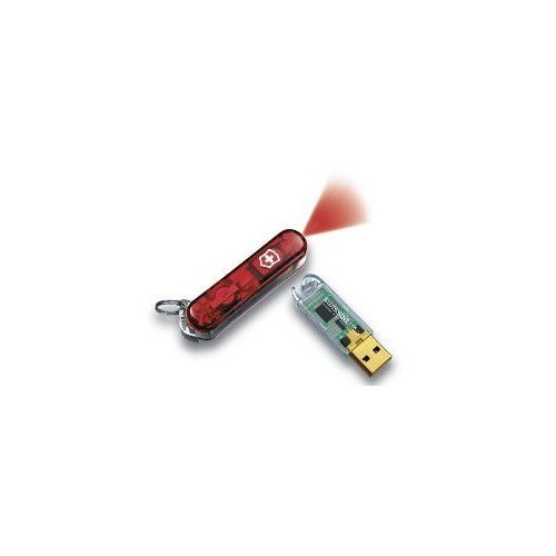 Victorinox SWISSMEMORY Flight USB Swiss Army Knife - 512 MB - Ruby Translucent