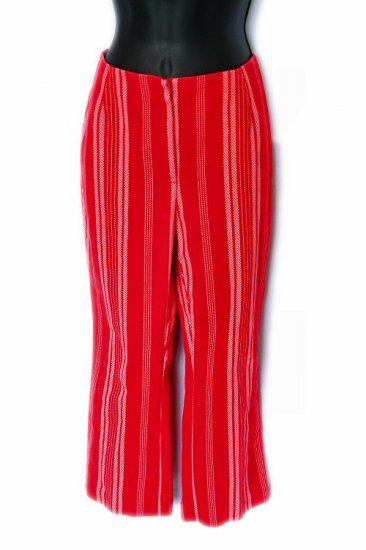 IE RELAXED funky RED STRIPED capri PANTS 6 small S