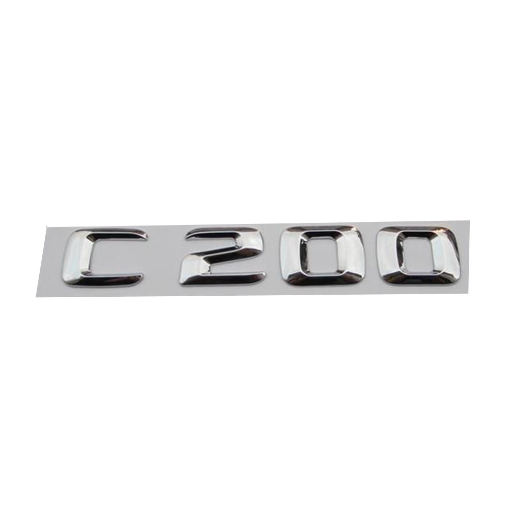 Chrome Number Letters C 200 Trunk Emblem Badges Emblems For Mercedes