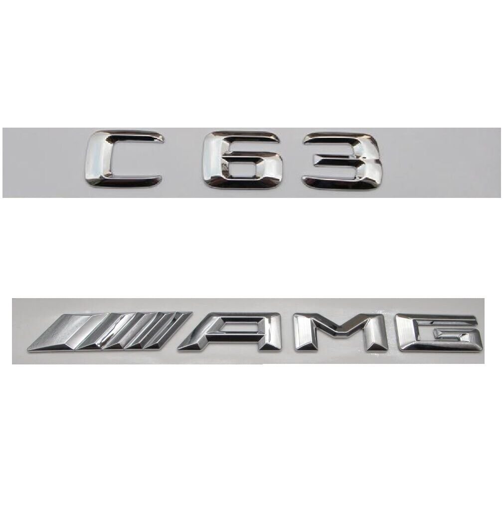 D Chrome Number Letters Trunk Badges Emblem Emblems For Mercedes Benz