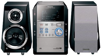 Panasonic SCPM29 140Watts 5-CD Changer CD + Cassette Micro System