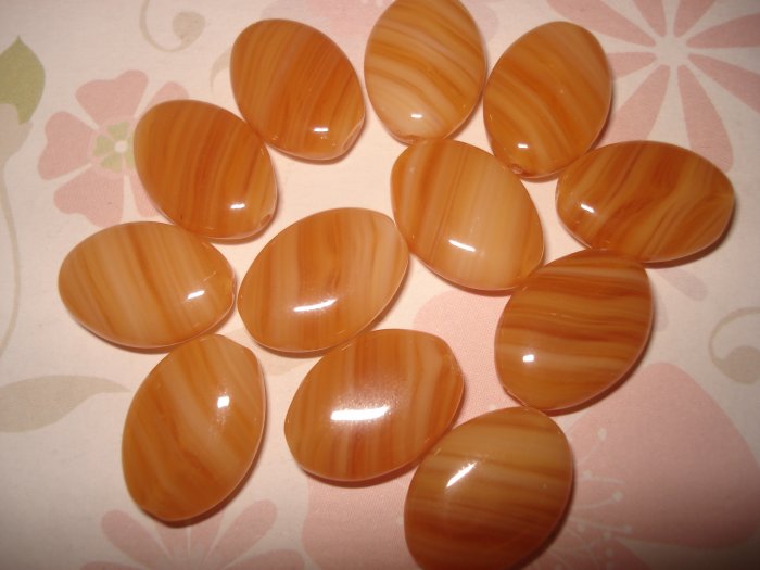 12pcs. Glass Oval Bead - 12x16mm