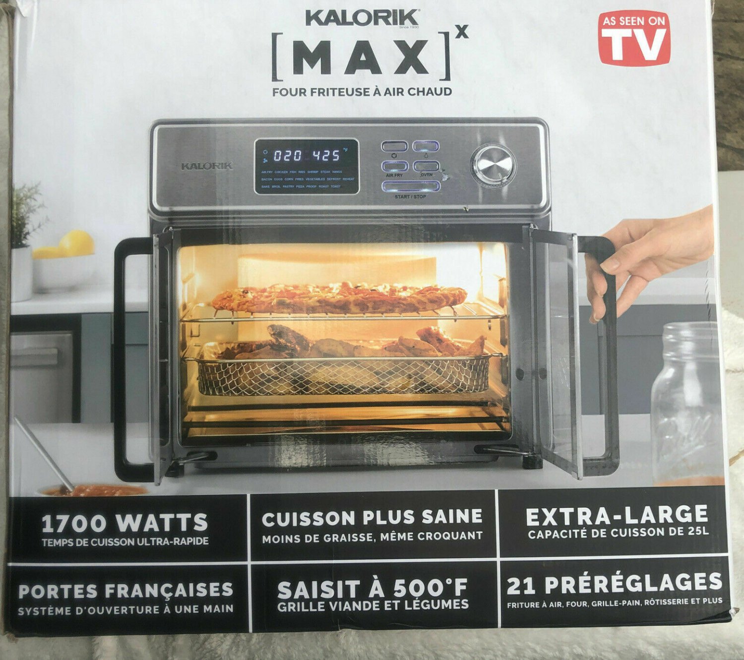 Kalorik Maxx Quart Digital Air Fryer Oven Afo Ss