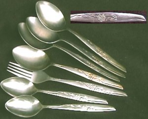 Ekco Eterna INS 166 American stainless flatware 7 pc