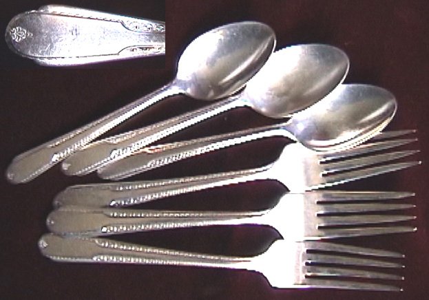 Cavalier silverplate CVR1 3 spoons 3 forks