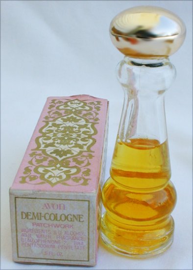 Avon Patchwork demi cologne bottle in box perfume
