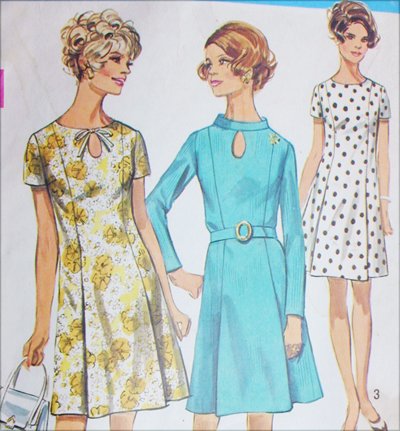 Simplicity 8192 vintage 1969 sewing pattern dress size 14 b36