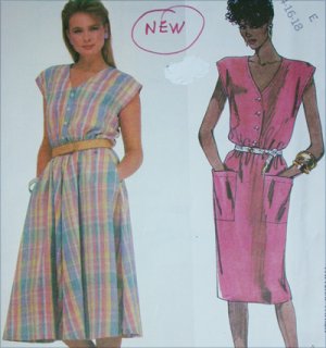 McCall 2025 sewing pattern misses sleeveless dress sizes 14 16 18 UNCUT