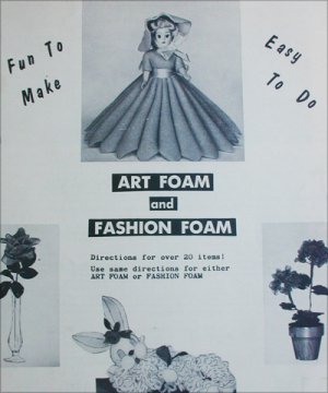 1958 vintage art foam craft booklet doll flowers and crafts