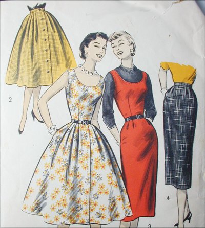 Advance 8029 vintage 1950s sewing pattern misses jumper and skirts size12 B30