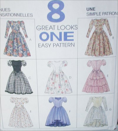 McCall 7541 sewing pattern girls dress 8 variations size 7