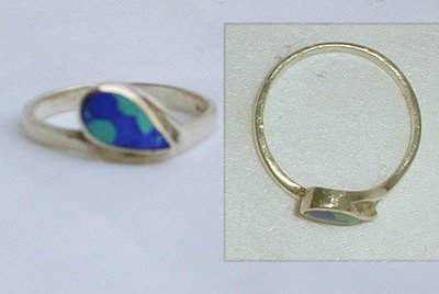Sterling silver and turquoise ring size 8 jewelry