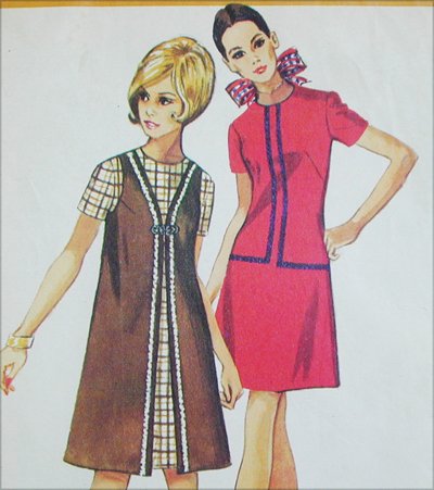 Simplicity 8910 vest coat dress misses size 14 B36 sewing 1970 pattern