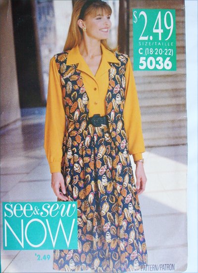 Butterick 5036 UNCUT sewing pattern misses shirt ves skirt sizes 18 20 22
