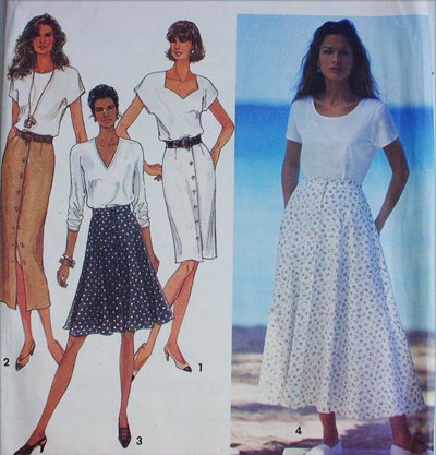 Simplicity 8498 misses slim or flared skirt sizes 18 20 22 24 UNCUT