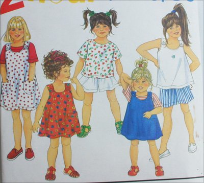 Simplicity 8313 girl toddler dress shorts tops size 2