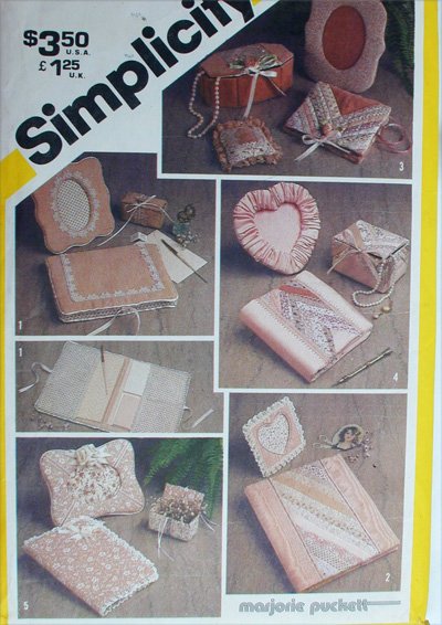 Simplicity 5296 fabric covered desk accessories book frame pattern UNCUT