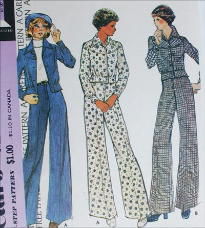 McCall 4148 misses jacket and pants size 12 B34 vintage retro 1974 sewing pattern