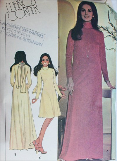 McCall 4679 simple dress long or short Marlo design size 12 B34 UNCUT pattern knits only