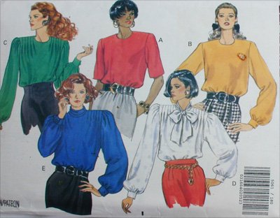 Butterick 5061 blouse misses 18 20 22 sewing pattern partially cut