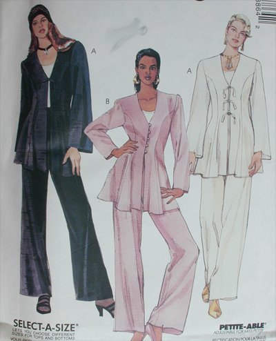 McCall 6886 unlined jacket tank top and pants sizes 16 18 20 UNCUT pattern
