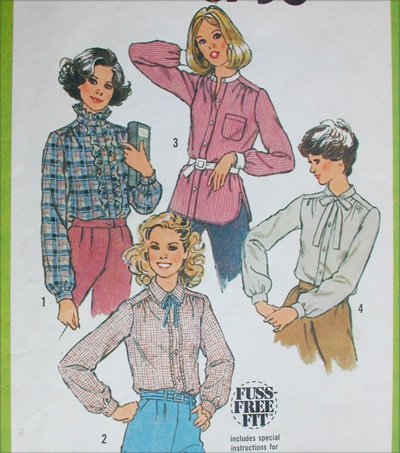Simplicity 8738 misses blouse size 20 B42 vintage 1978 sewing pattern