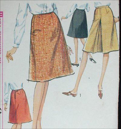 Simplicity 6091 misses set of skirt size waist 28 sewing pattern