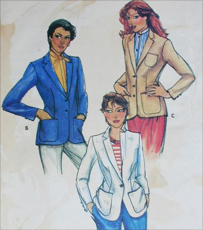 Butterick 6998 misses blazer jacket size 14 B36 sewing pattern