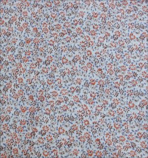 Cotton quilting fabric brown and rust mini floral print 44 inches