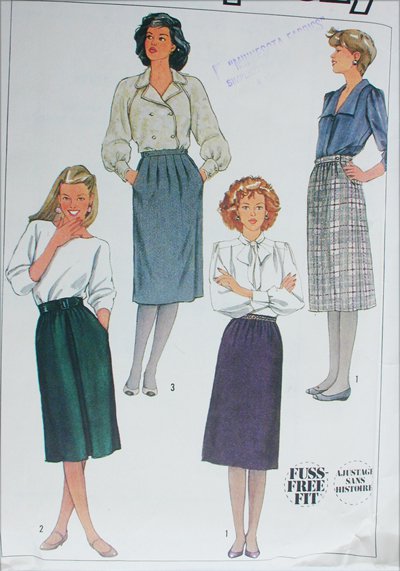 Simplicity 7679 misses skirt size 12 waist 26 1/2 sewing pattern