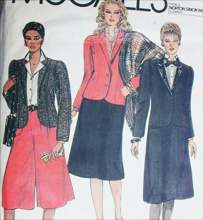 McCall 8235 misses culottes skirt jacket size 10 UNCUT sewing pattern